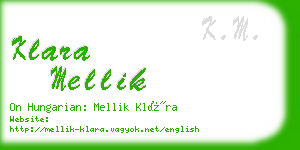 klara mellik business card